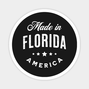 Made In Florida, USA - Vintage Logo Text Design Magnet